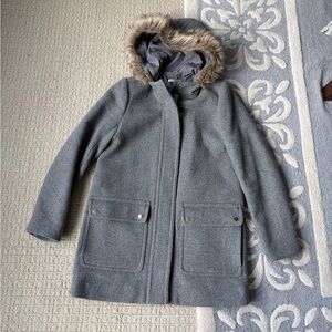 Women's J. Crew Mercantile Gray Hooded Coat